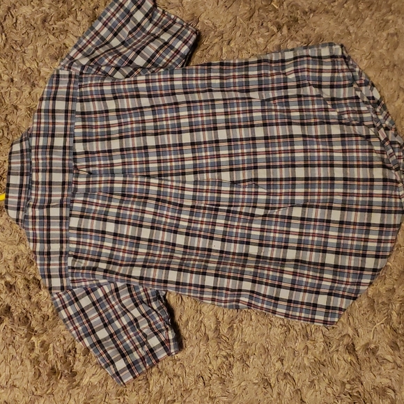Chaps short sleeve button up plaid shirt boys size 6 - Picture 4 of 5
